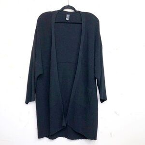 HELEN HSU NY Black open closure kimono oversized cardigan